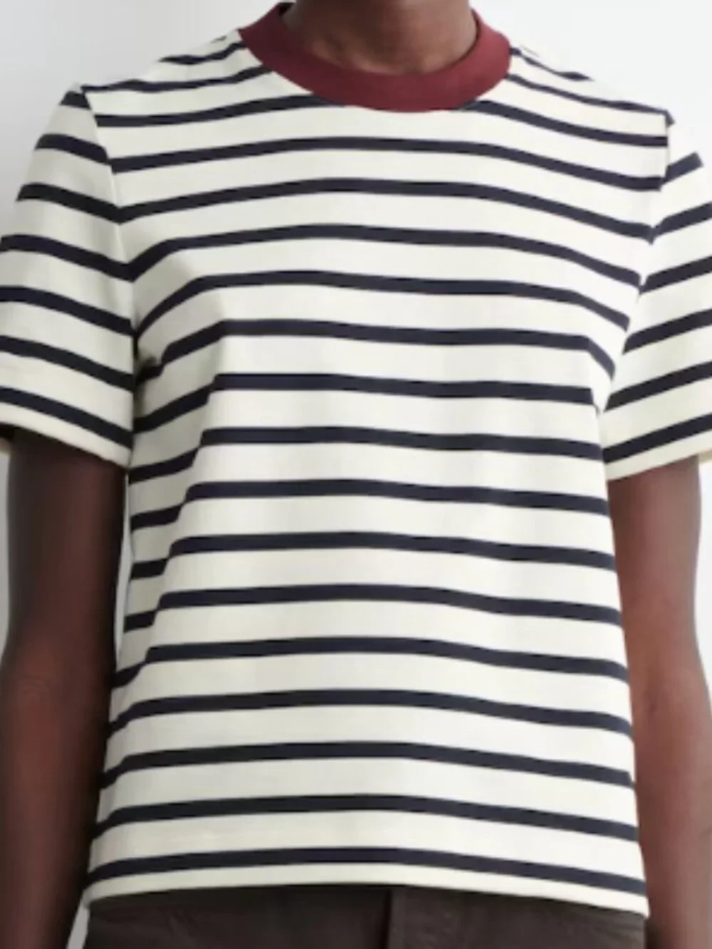 COS CLEAN CUT REGULAR T-SHIRT Black/White/Striped - Picture 3 of 3